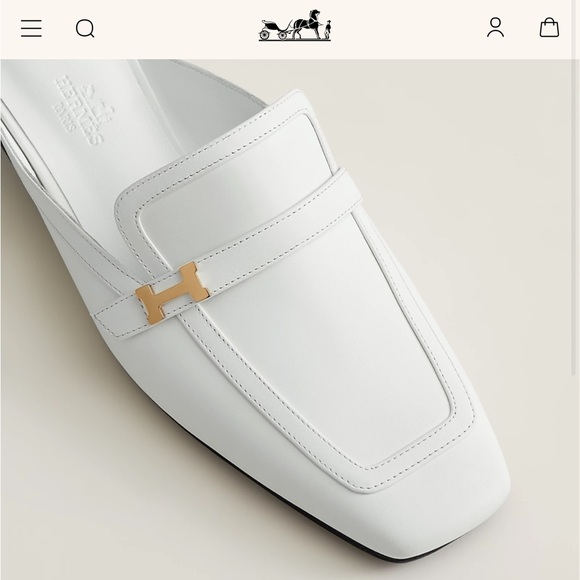 Hermes Groupie mule - Blanc Sz 37 BNIB - Picture 6 of 12